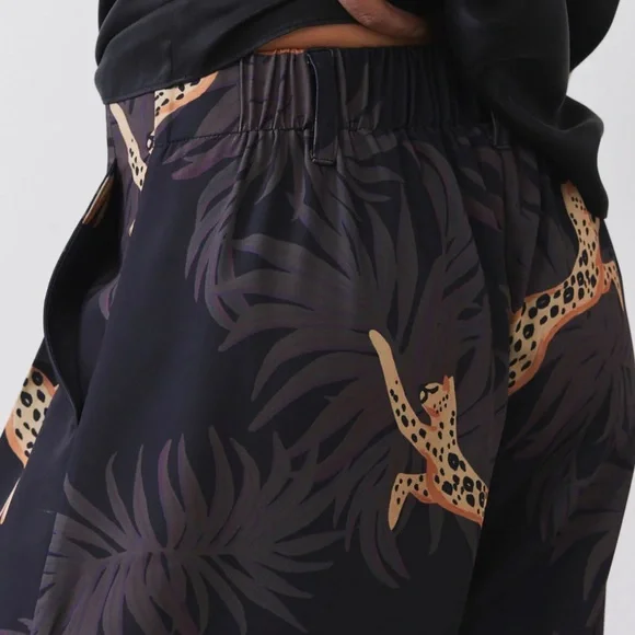 Ruti Front Pleat Wide Leg Pants in Jungle Cheetah - Picture 5 of 8